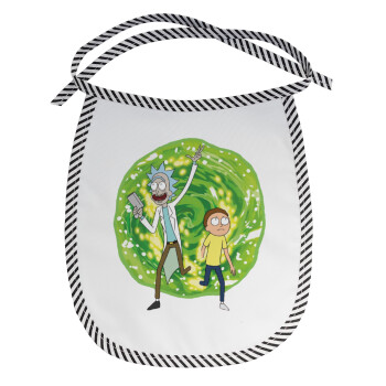 Rick and Morty, Σαλιάρα μωρού αλέκιαστη με κορδόνι Μαύρη