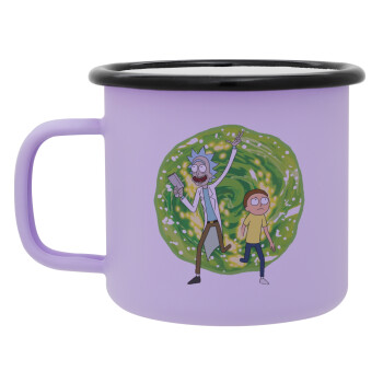 Rick and Morty, Κούπα Μεταλλική εμαγιέ ΜΑΤ Light Pastel Purple 360ml