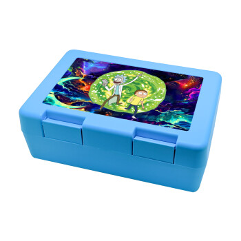 Rick and Morty, Children's cookie container LIGHT BLUE 185x128x65mm (BPA free plastic)