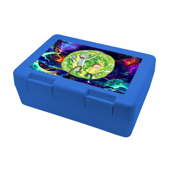 Rick and Morty, Παιδικό δοχείο κολατσιού ΜΠΛΕ 185x128x65mm (BPA free πλαστικό)