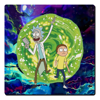 Rick and Morty, Τετράγωνο μαγνητάκι ξύλινο 6x6cm