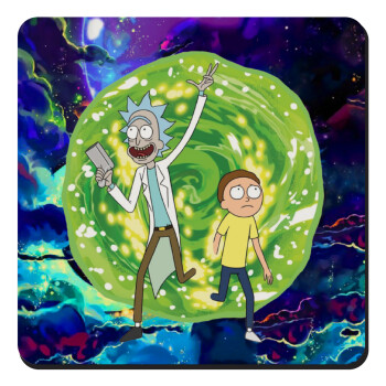 Rick and Morty, Τετράγωνο μαγνητάκι ξύλινο 9x9cm