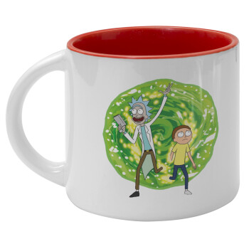 Rick and Morty, Κούπα κεραμική 400ml Λευκή/Κόκκινη