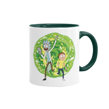 Rick and Morty, Mug colored green, ceramic, 330ml