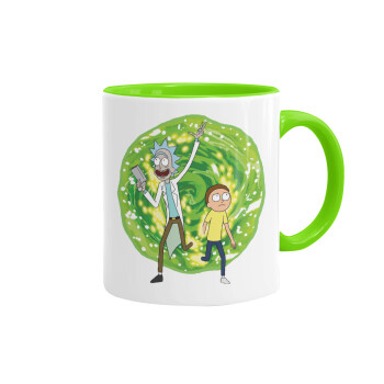 Rick and Morty, Mug colored light green, ceramic, 330ml