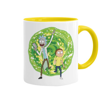 Rick and Morty, Mug colored yellow, ceramic, 330ml