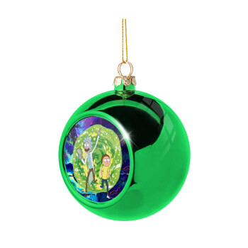 Rick and Morty, Χριστουγεννιάτικη μπάλα δένδρου Πράσινη 8cm