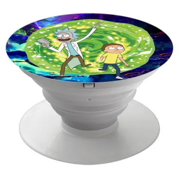 Rick and Morty, Phone Holders Stand  Λευκό Βάση Στήριξης Κινητού στο Χέρι