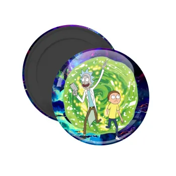 Rick and Morty, Μαγνητάκι ψυγείου στρογγυλό διάστασης 5cm