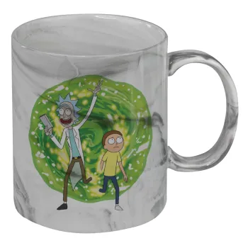 Rick and Morty, Mug ceramic marble style, 330ml