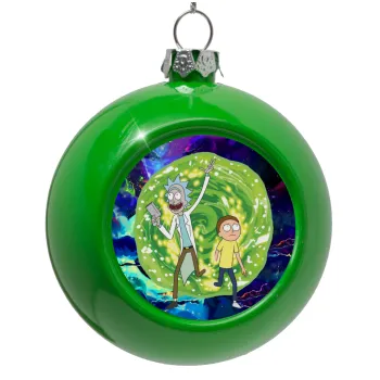 Rick and Morty, Green Christmas tree ornament bauble 8cm