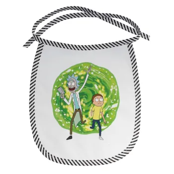 Rick and Morty, Σαλιάρα μωρού αλέκιαστη με κορδόνι Μαύρη