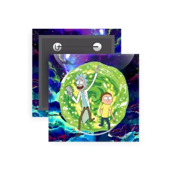 Rick and Morty, Κονκάρδα παραμάνα τετράγωνη 5x5cm