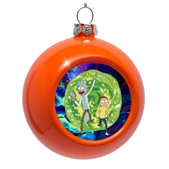 Rick and Morty, Orange Christmas tree ornament bauble 8cm