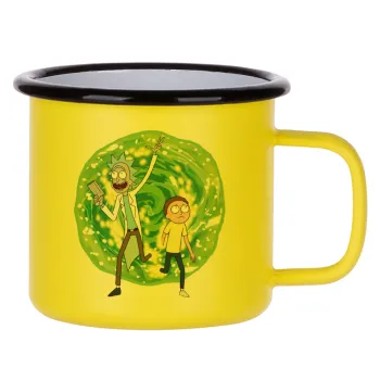 Rick and Morty, Metallic enamel MATT Yellow cup 360ml