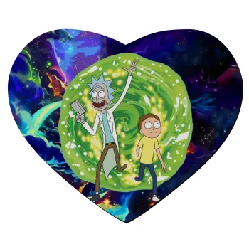 Rick and Morty, Mousepad heart 23x20cm