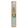 Easter Set, wooden keychain & aromatic flat Easter candle (30cm) (TURQUOISE)