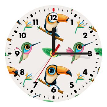 Toucan, Wooden wall clock (20cm)