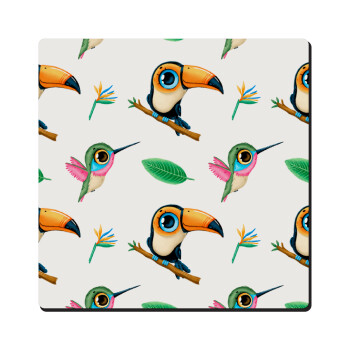Toucan, Τετράγωνο μαγνητάκι ξύλινο 6x6cm