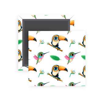 Toucan, Μαγνητάκι ψυγείου τετράγωνο διάστασης 5x5cm