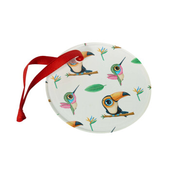 Toucan, Στολίδι Χριστουγεννιάτικο στολίδι γυάλινο 9cm