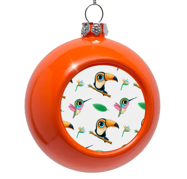 Toucan — Orange Christmas tree ornament bauble 8cm