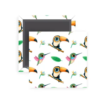 Toucan, Μαγνητάκι ψυγείου τετράγωνο διάστασης 5x5cm