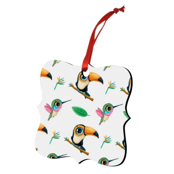 Toucan, Christmas ornament polygon wooden 7.5cm