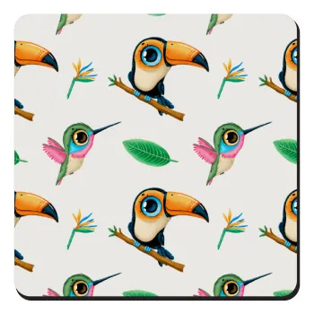 Toucan, Τετράγωνο μαγνητάκι ξύλινο 9x9cm