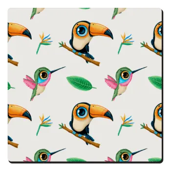 Toucan, Τετράγωνο μαγνητάκι ξύλινο 6x6cm