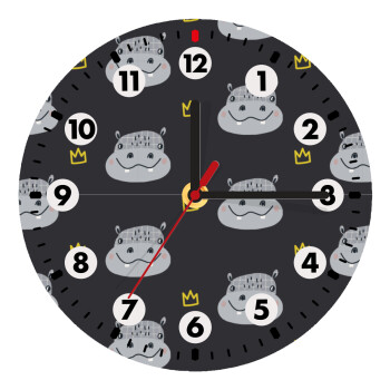 Hippo, Ρολόι τοίχου ξύλινο (20cm)