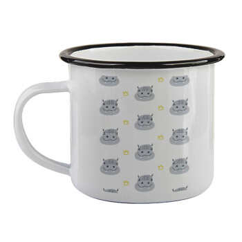 Hippo, Κούπα εμαγιέ με μαύρο χείλος 360ml