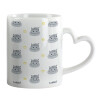 Mug heart handle, ceramic, 330ml