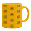Ceramic coffee mug yellow, 330ml