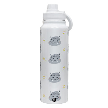 Hippo, Θερμός 1L Ανοξείδωτο με Βάση Κινητού & Διπλά Τοιχώματα