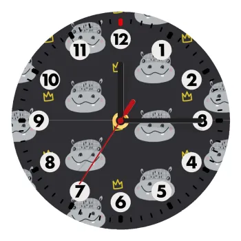 Hippo, Ρολόι τοίχου ξύλινο (20cm)