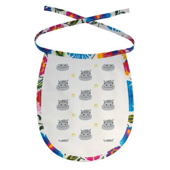 Hippo, Σαλιάρα μωρού αλέκιαστη με κορδόνι Χρωματιστή