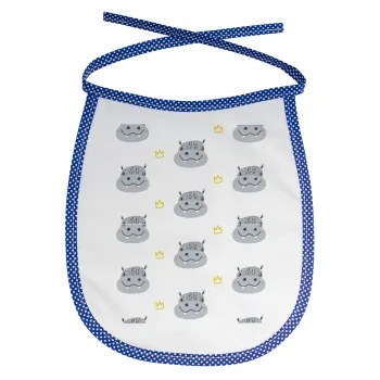 Hippo, Σαλιάρα μωρού αλέκιαστη με κορδόνι Μπλε