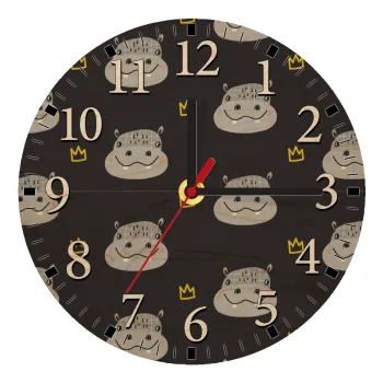 Hippo, Ρολόι τοίχου ξύλινο plywood (20cm)
