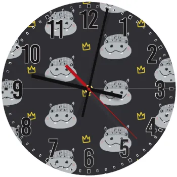 Hippo, Ρολόι τοίχου ξύλινο (30cm)