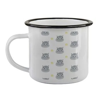 Hippo, Κούπα εμαγιέ με μαύρο χείλος 360ml