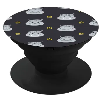 Hippo, Phone Holders Stand  Black Hand-held Mobile Phone Holder