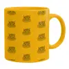 Ceramic coffee mug yellow, 330ml