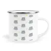 Metallic enamel cup white 360ml