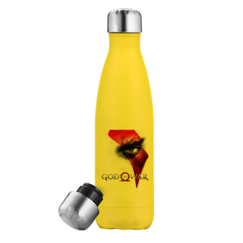 God of war Stratos, Yellow Stainless Steel Metallic Thermos, double-walled, 500ml
