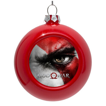 God of war Stratos, Red Christmas tree ornament bauble 8cm