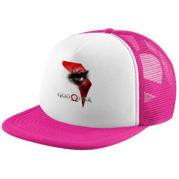 God of war Stratos, Καπέλο Soft Trucker με Δίχτυ Pink/White 