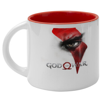 God of war Stratos, Κούπα κεραμική 400ml Λευκή/Κόκκινη