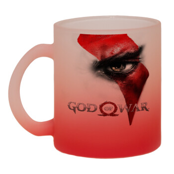 God of war Stratos, Κούπα γυάλινη δίχρωμη με βάση το κόκκινο ματ, 330ml