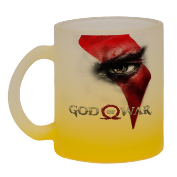 God of war Stratos, Κούπα γυάλινη δίχρωμη με βάση το κίτρινο ματ, 330ml